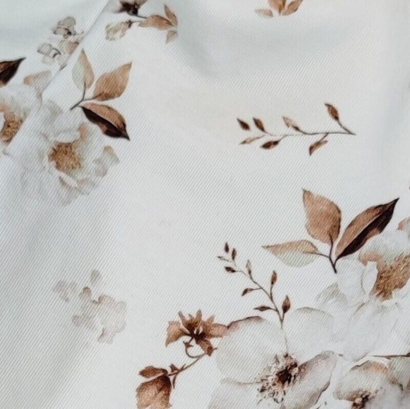 Rüschen T-Shirt - Jasminblüten Beige