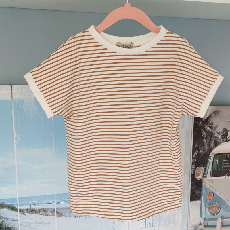 T-Shirt - Streifen Karamell
