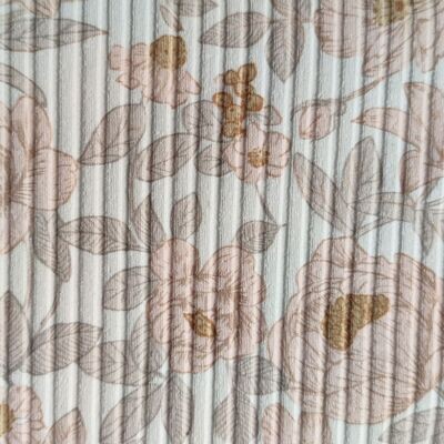 Breit-Rib Jersey Pullover mit Volant - Pastellblumen