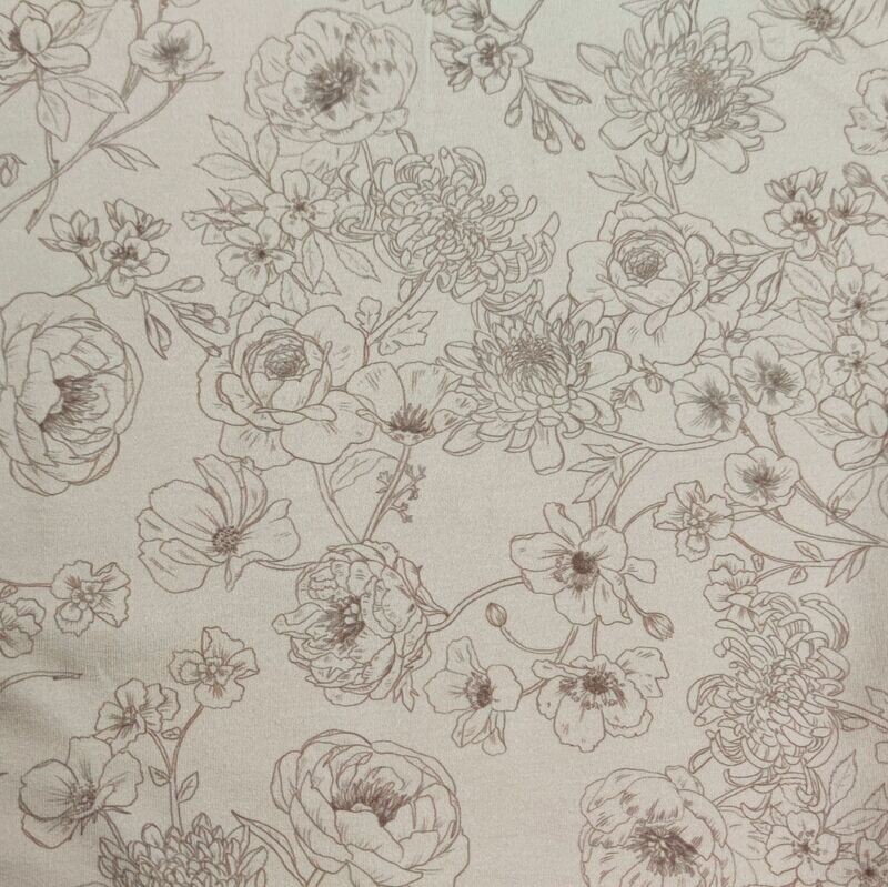 Rock - French Terry Nude Roses