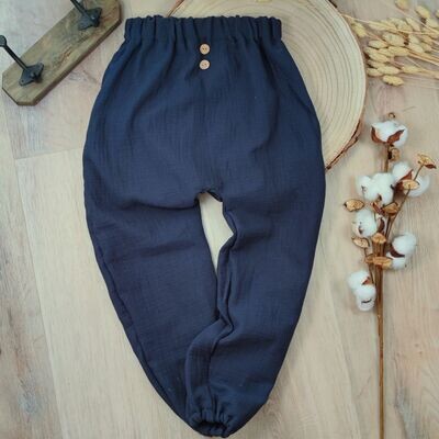 Musselin Hose - Dunkelblau