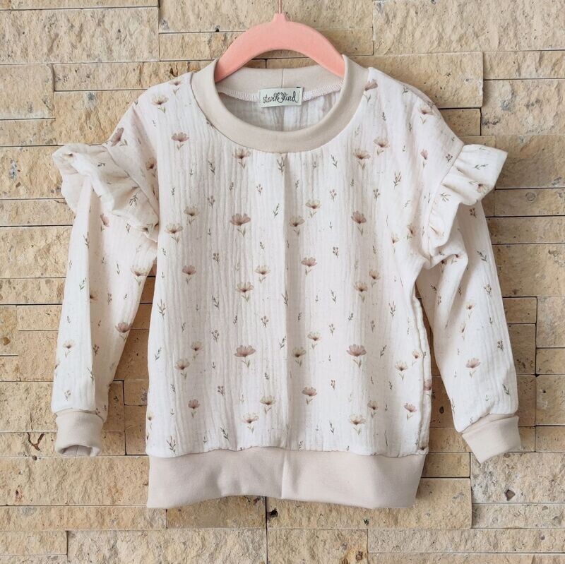 Musselin Longsleeve - Boho Flowers