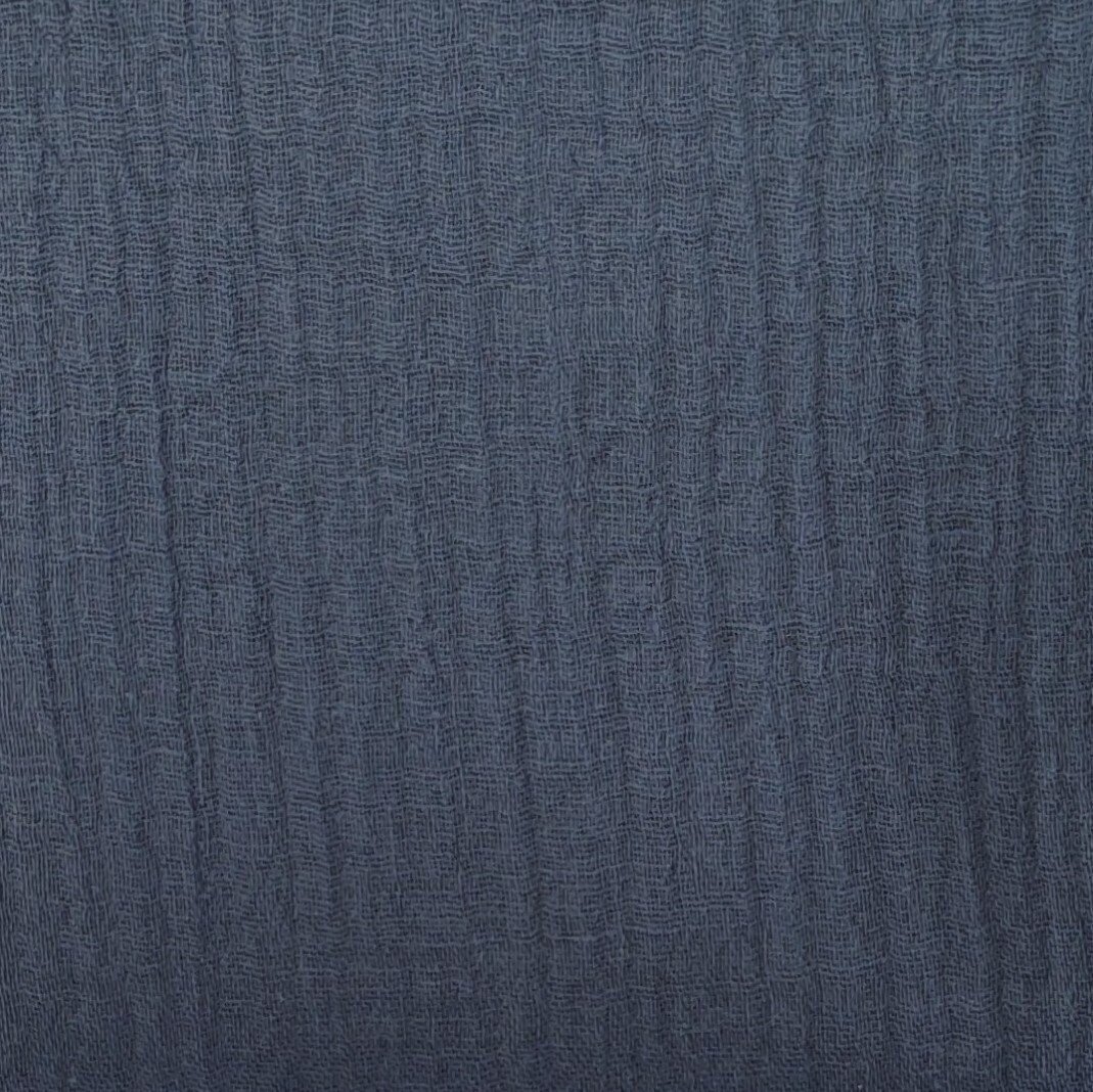 Musselin Longsleeve - Dunkelblau