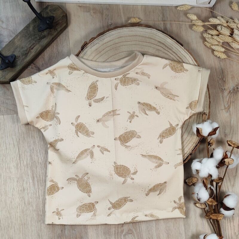 (Sofortkauf) T-Shirt - kleine Schildkröte beige - Gr. 86/92