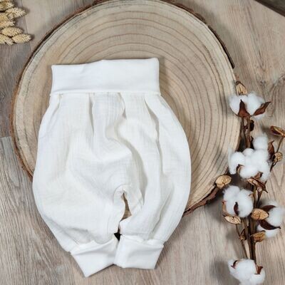 Mitwachshose Musselin - Off-White