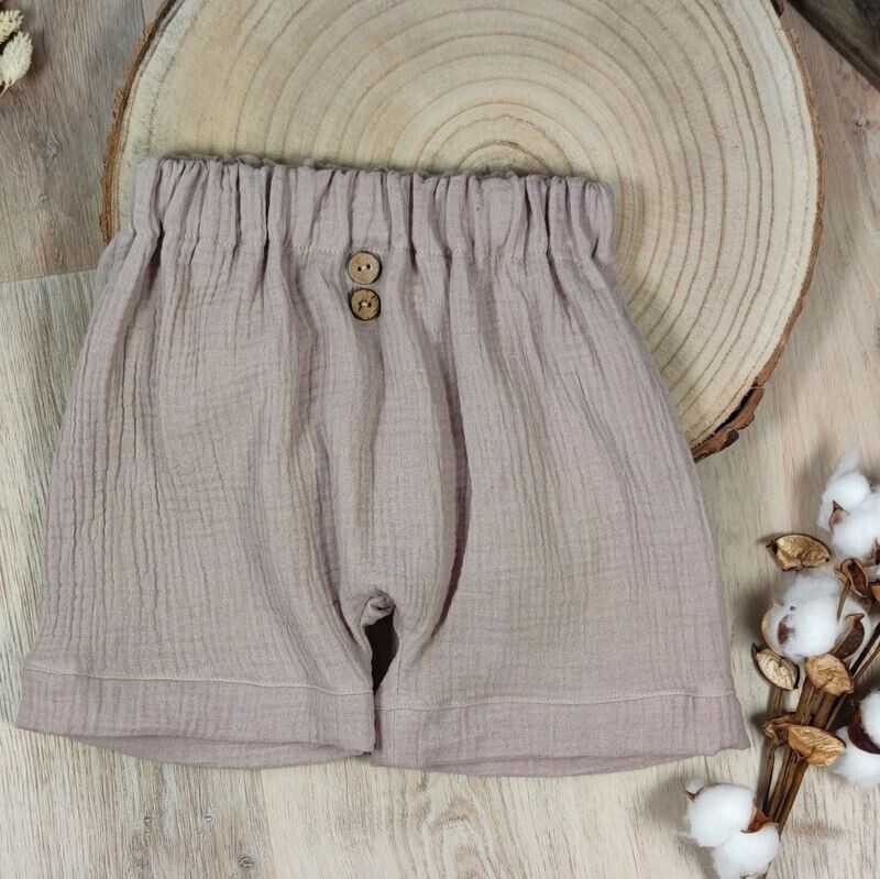 Musselin Shorts - Taupe