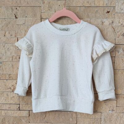 Konfetti Jersey Pullover mit Volant - Konfetti Bunt