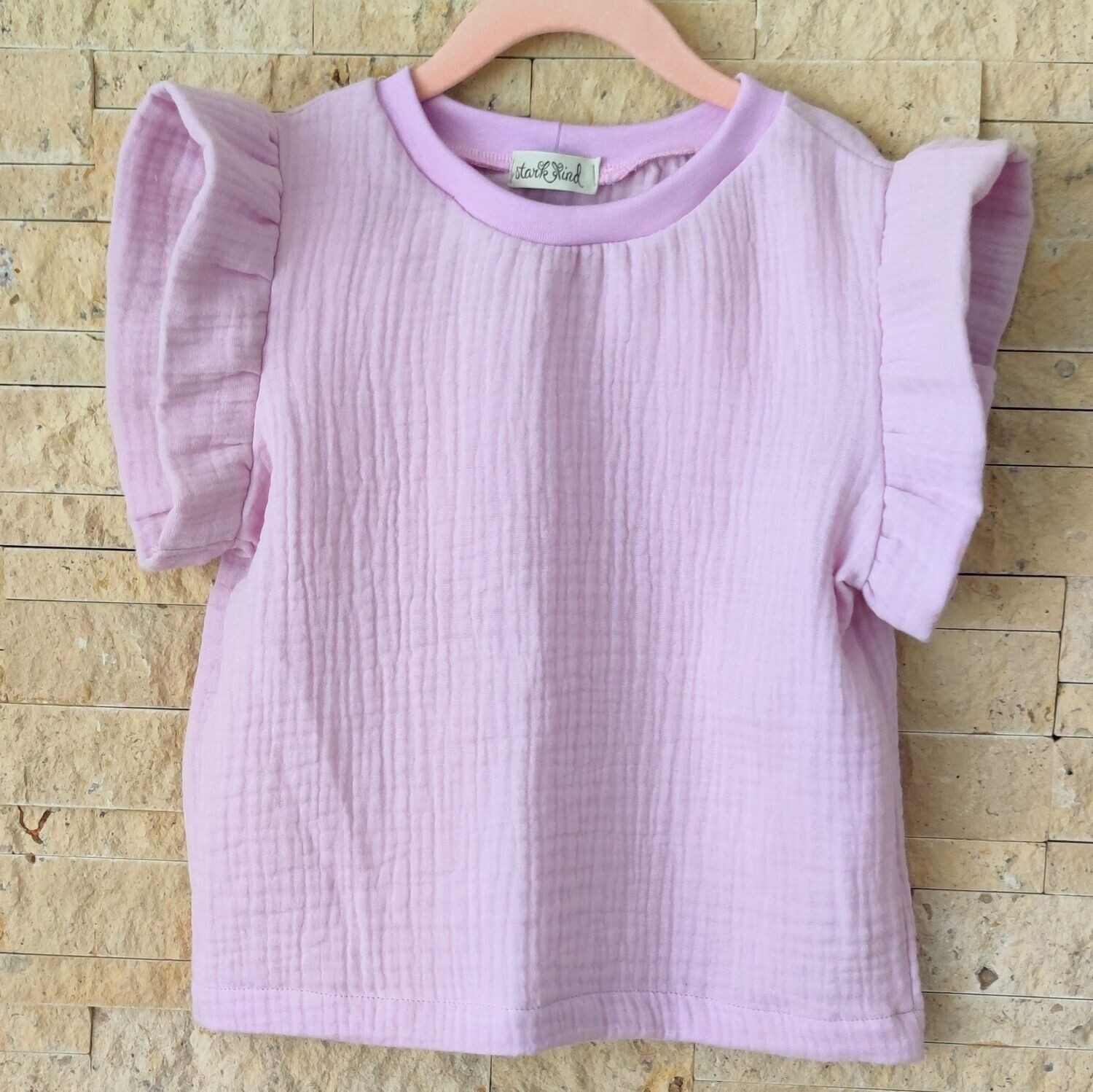 Rüschen Shirt Musselin - Flieder