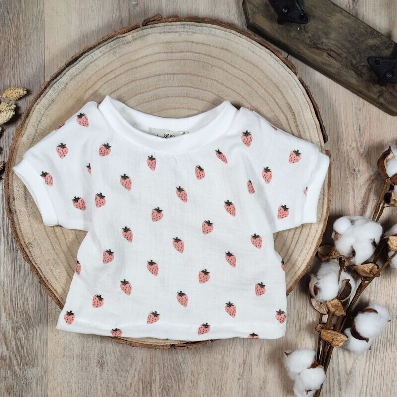 T-Shirt Musselin - Kleine Erdbeere