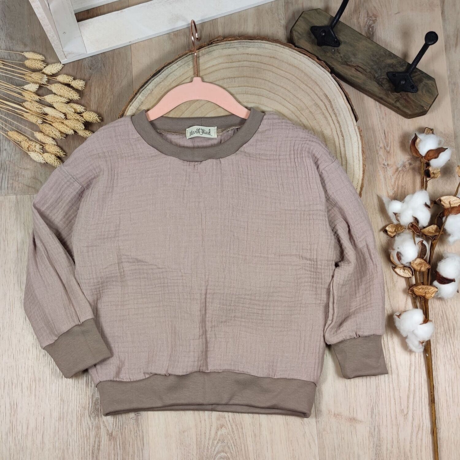 Musselin Longsleeve - Taupe