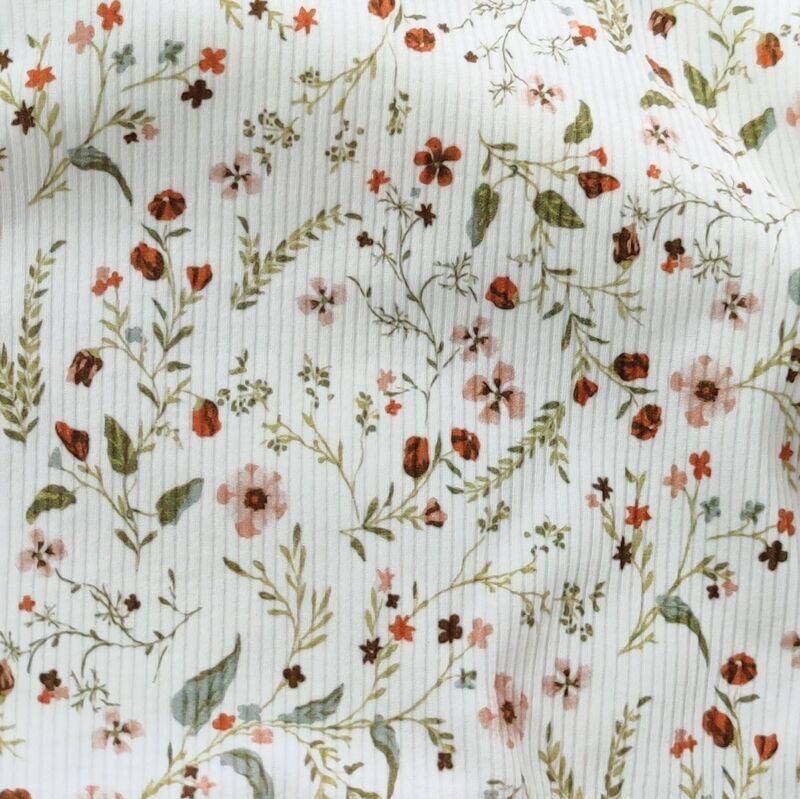 Leggings - Rib Jersey Little Flower