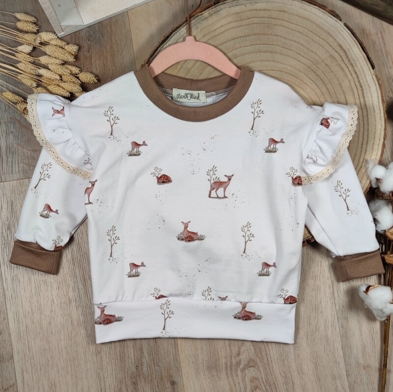 Jersey Pullover mit Volant - oh my Deer
