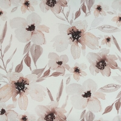 Bluse - Aquarellblumen Beige