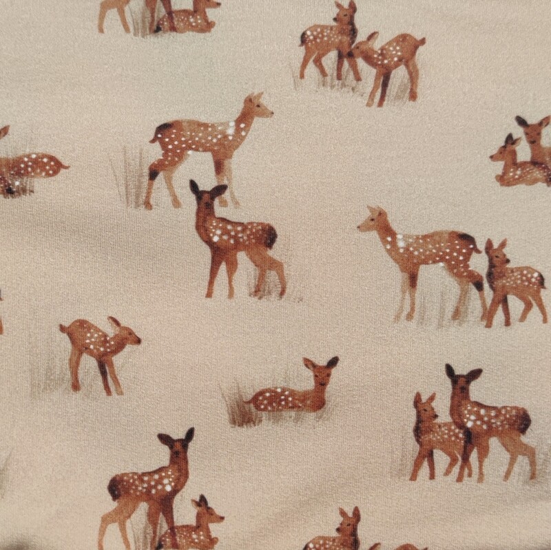 French Terry Pullover mit Rüsche - Kleine Rehe