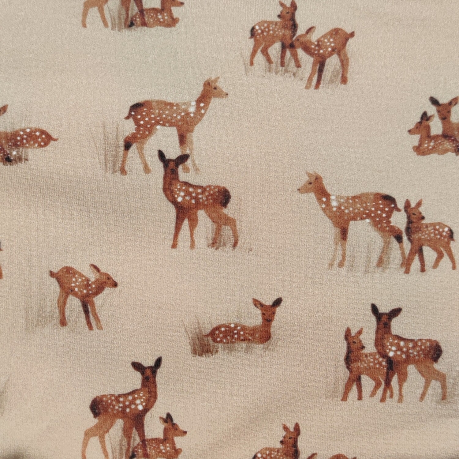 French Terry Pullover mit Rüsche - Kleine Rehe