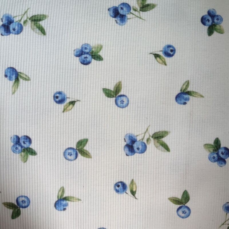 Jersey Pullover mit Volant - Blueberry