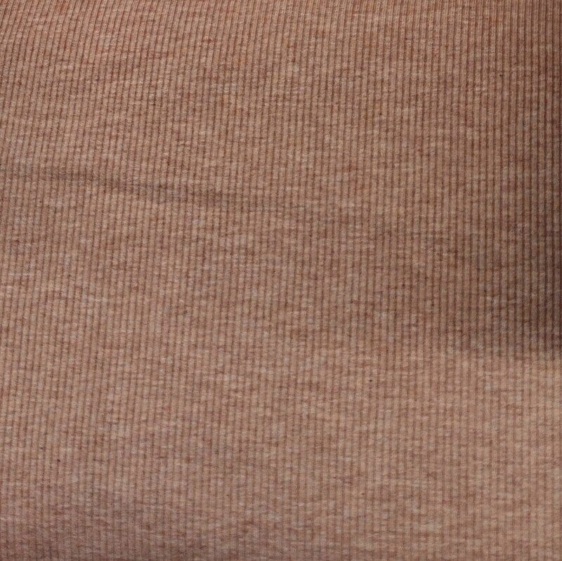 Pullover mit Volant  - Rib Jersey Rost meliert