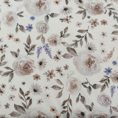 Longsleeve mit Volant - Rosengarten creme