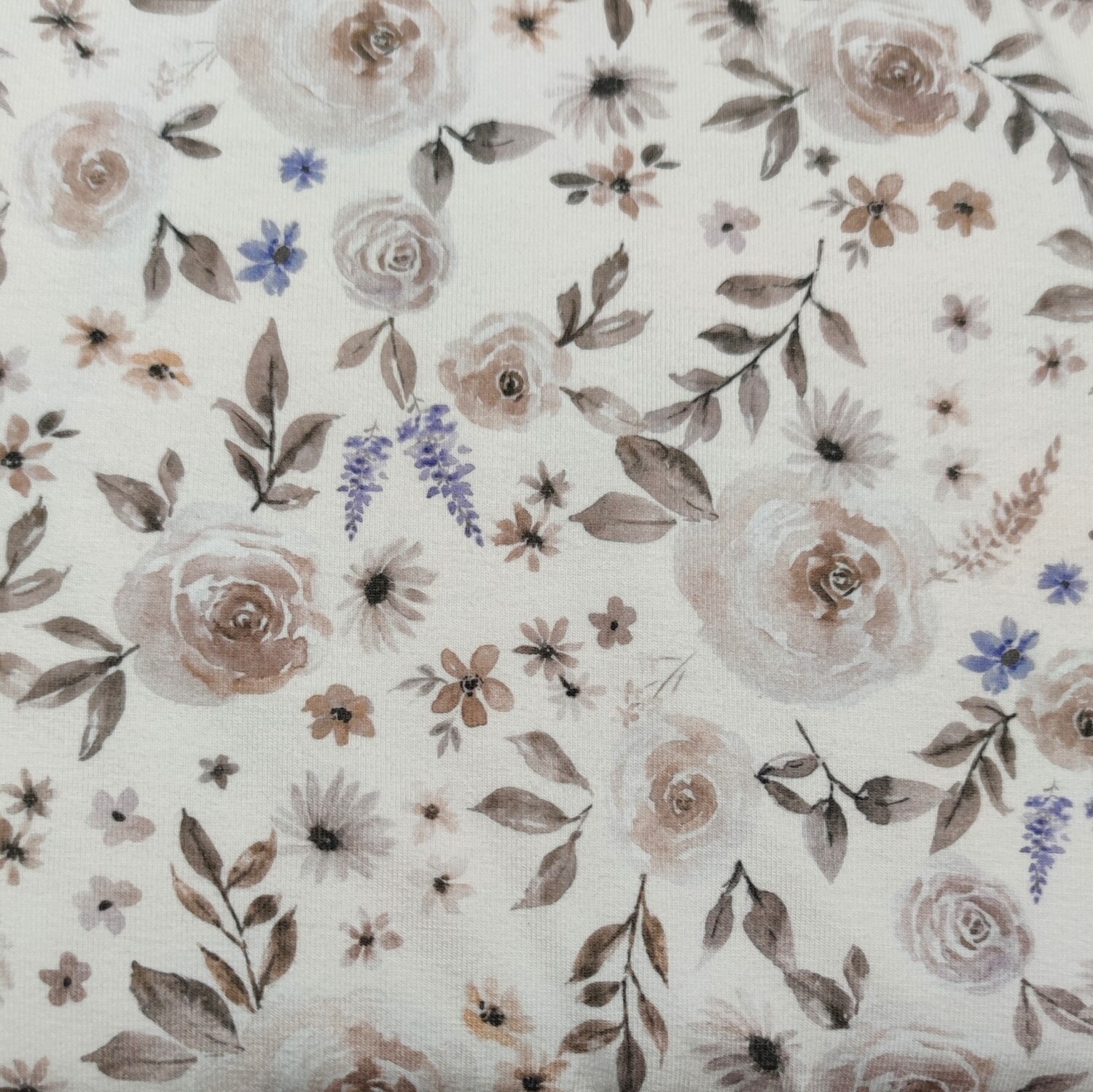 Longsleeve mit Volant - Rosengarten creme
