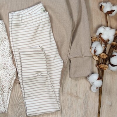 (Sofortkauf) Leggings - Streifen Beige - Gr. 86/92 (Sofortkauf) Leggings - Streifen Beige - Gr. 86/92