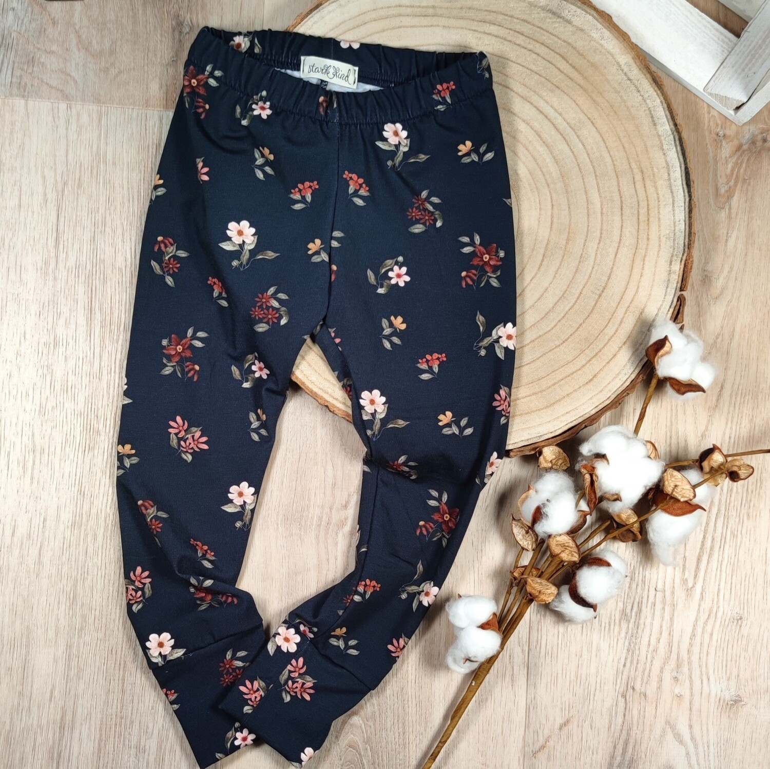 Leggings - Boho Flowers Dark Blue 