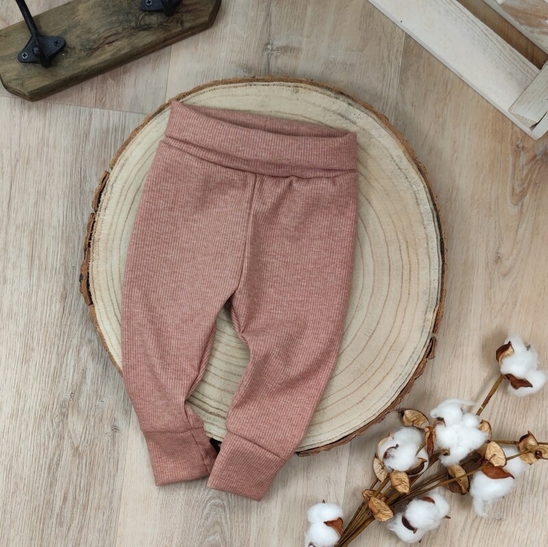 (Sofortkauf) Leggings - Rib Jersey Rost meliert - Gr. 62/68