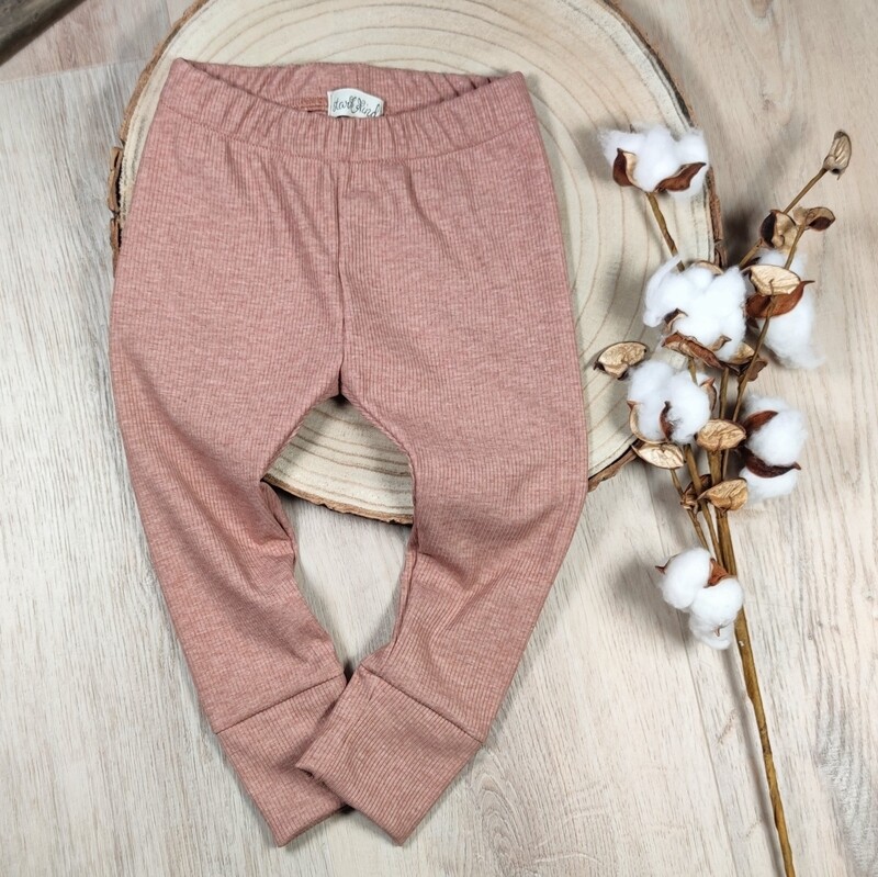 (Sofortkauf) Leggings - Rib Jersey Rost meliert - Gr. 74/80