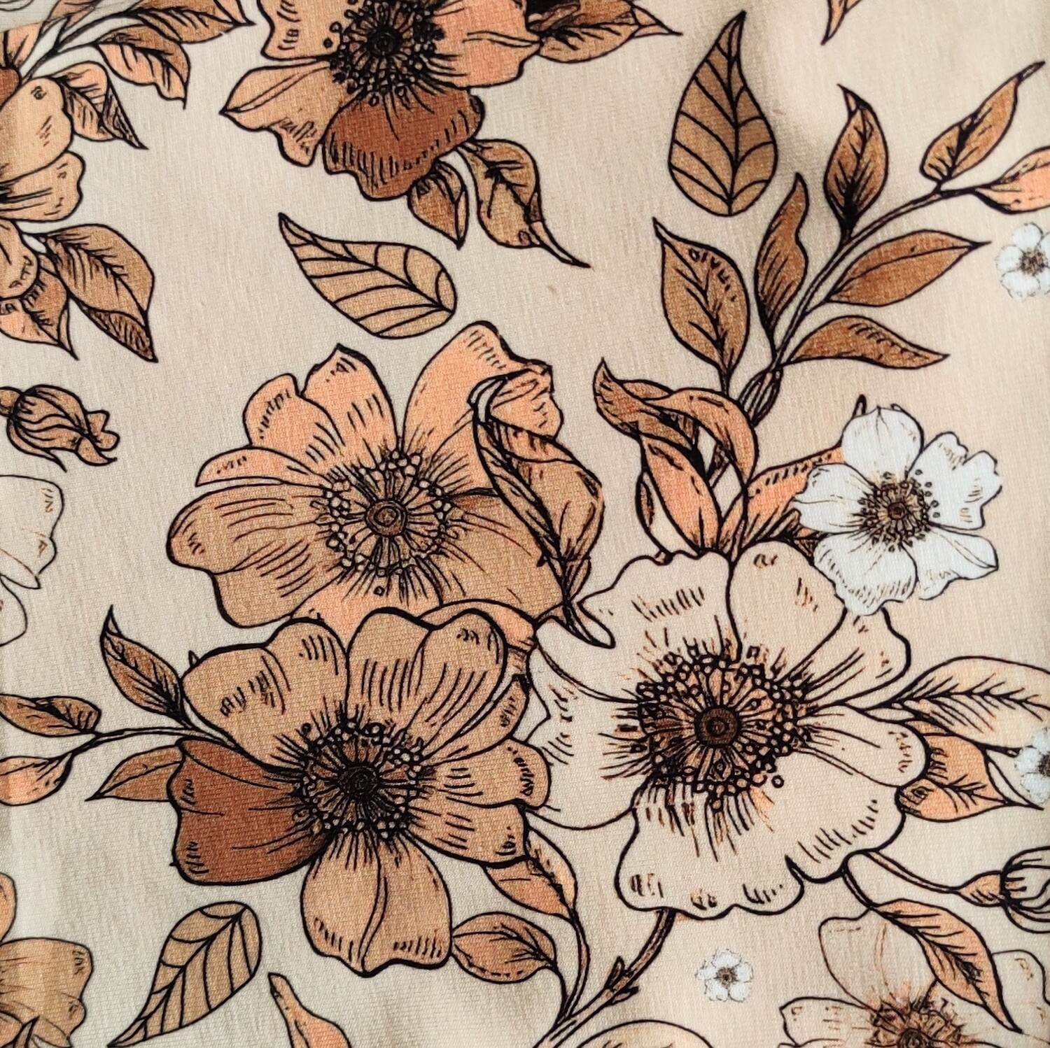 Jersey Pullover mit Volant - Retro Flowers