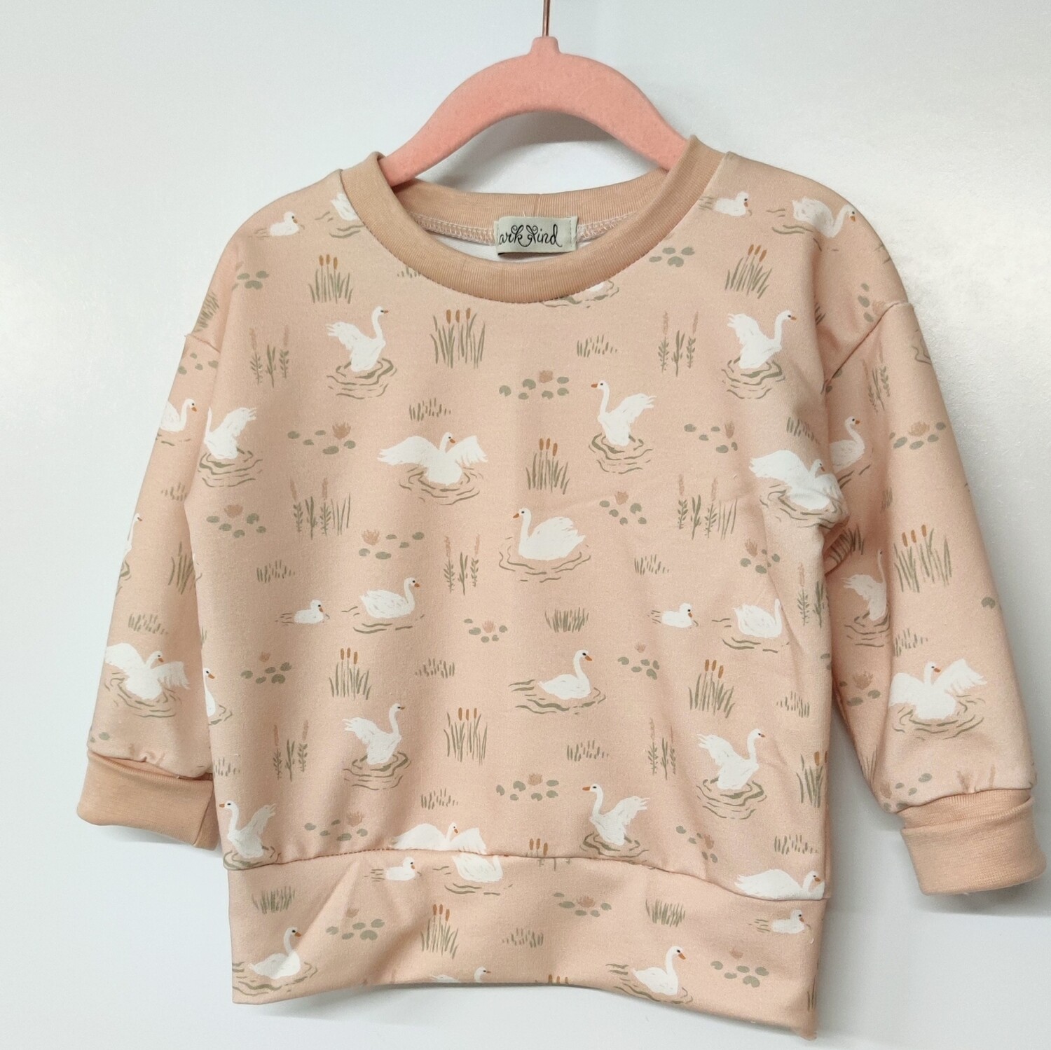 Pullover - French Terry kleiner Schwan