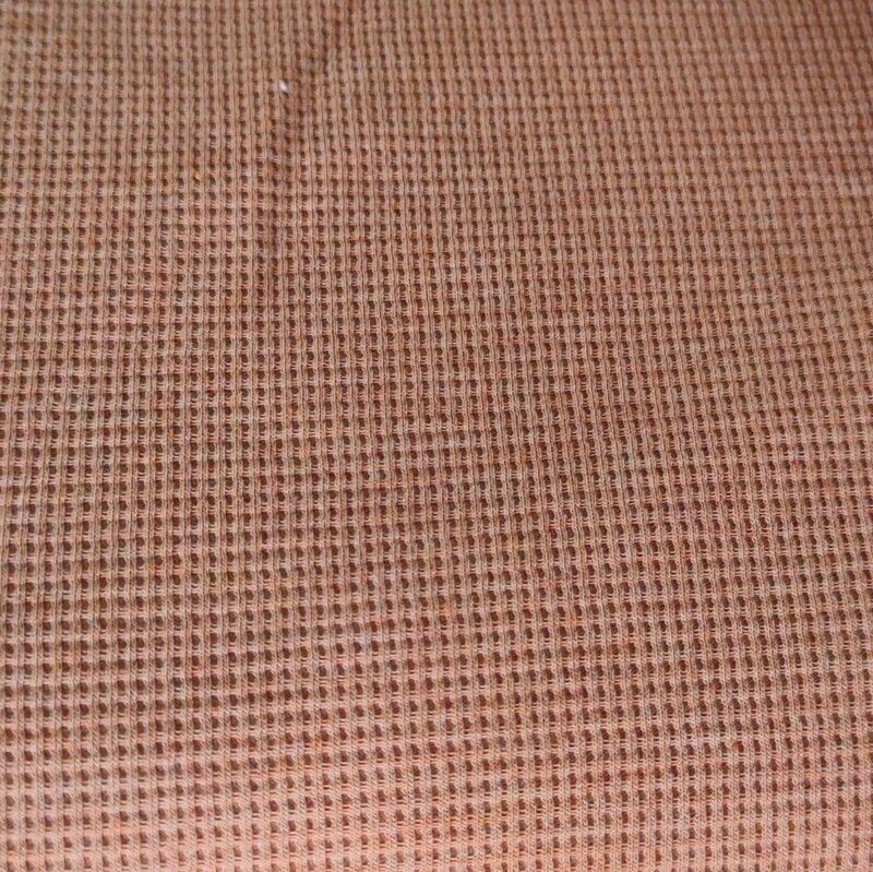 Oversized Langarm Romper - Waffelstrick Rost meliert