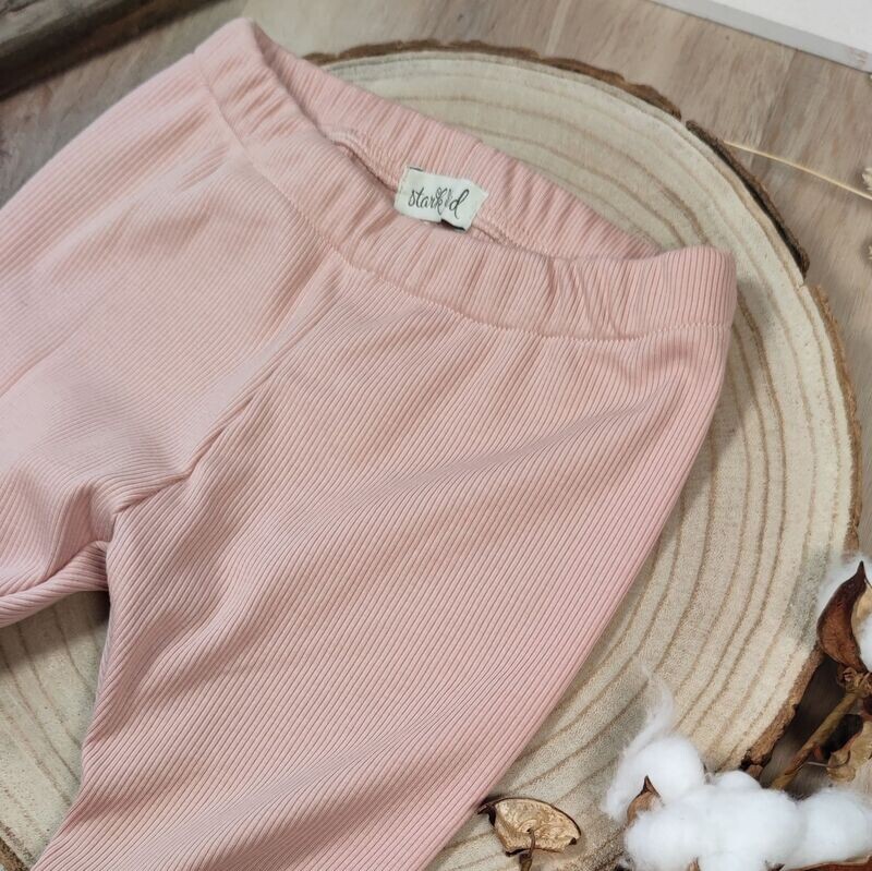 Oversized Langarm Romper - Rib Nude Rosa