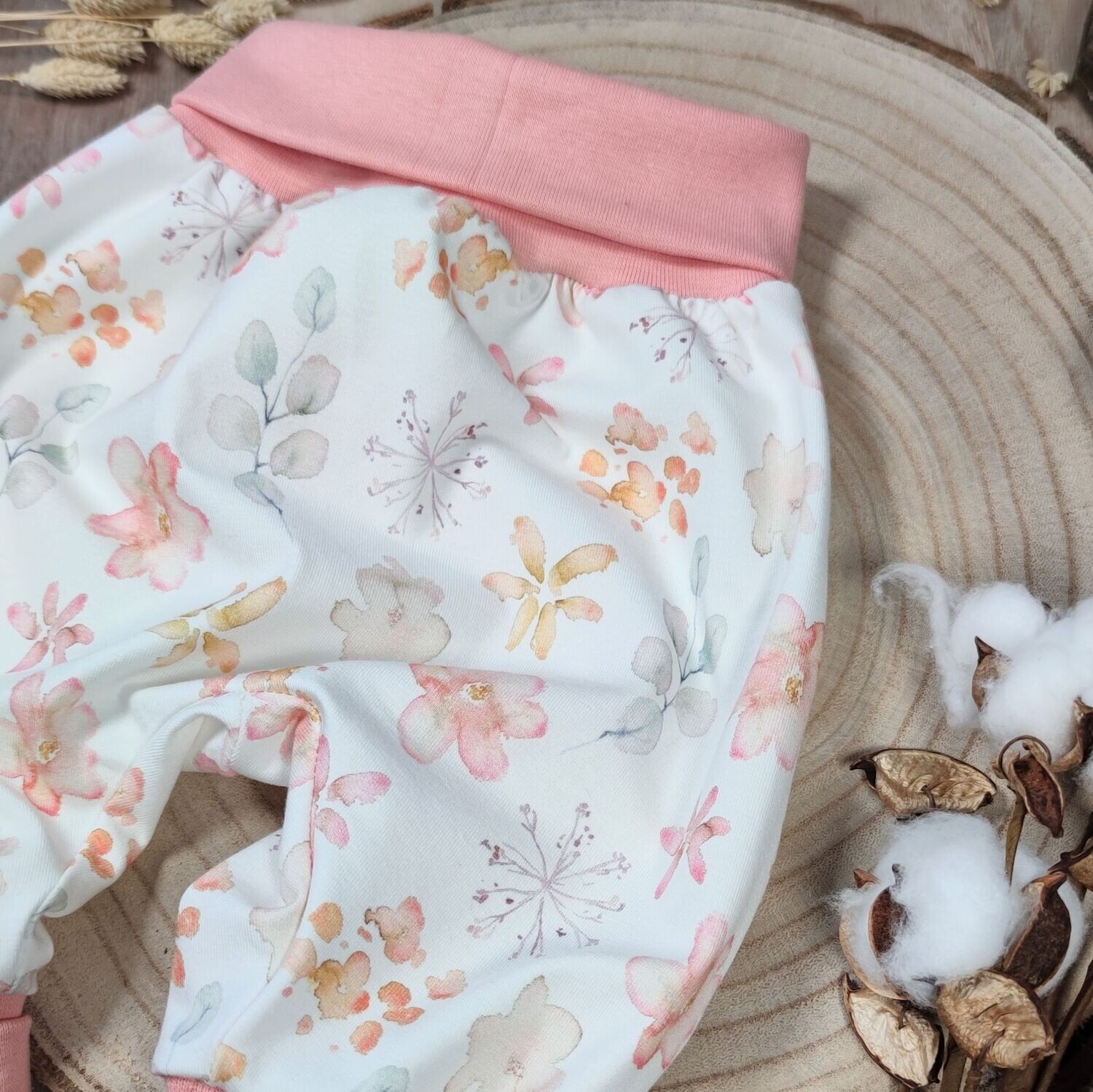 Oversized Langarm Romper - Aquarellblüte
