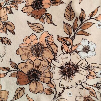 Oversized Langarm Romper - Retro Flowers Oversized Langarm Romper - Retro Flowers
