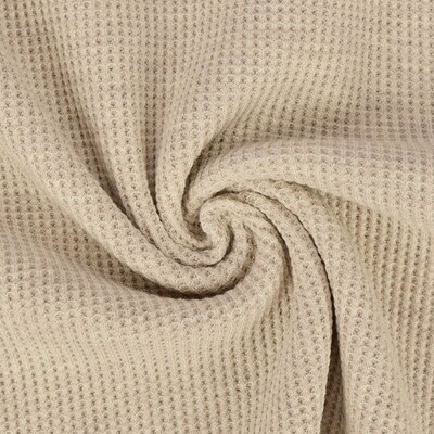 Oversized Langarm Romper - Waffel Jersey Beige meliert
