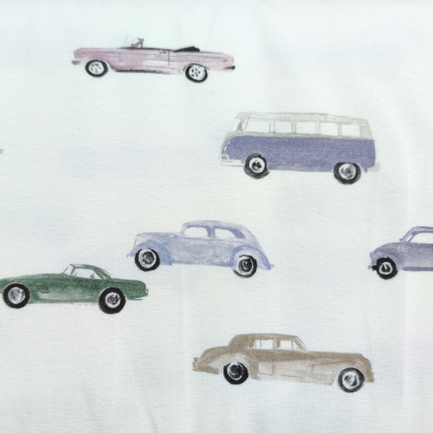 Oversized Langarm Romper - Vintage Cars