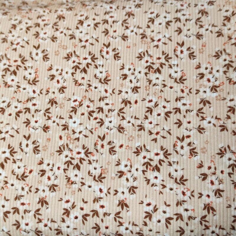 Halstuch mit Druckknöpfen - Rib Jersey - Blooming Beige