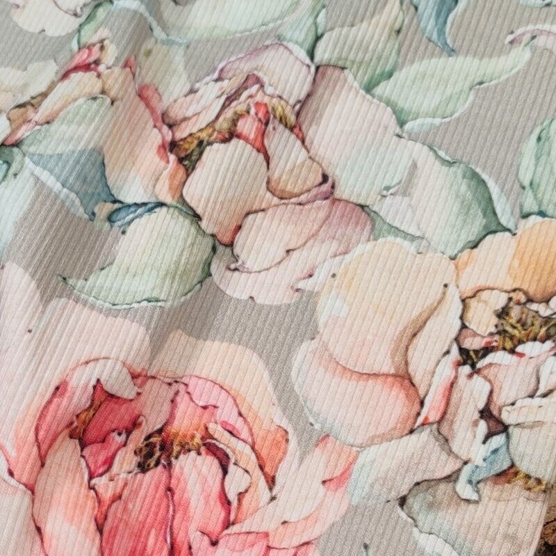 Pullover - Rib Jersey Colorful Flowers