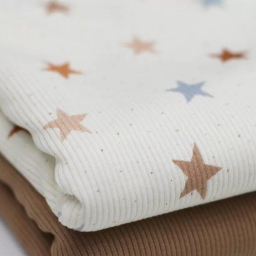 Rib Jersey Pullover mit Volant - Little Stars