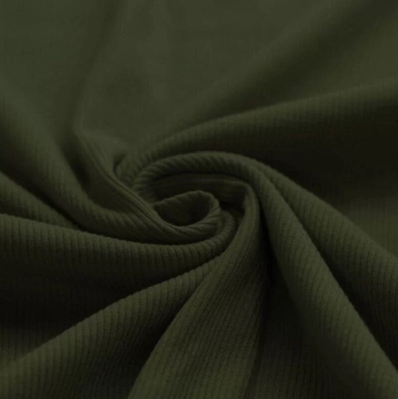 Halstuch mit Druckknöpfen - Rib Jersey - Dark Olive 