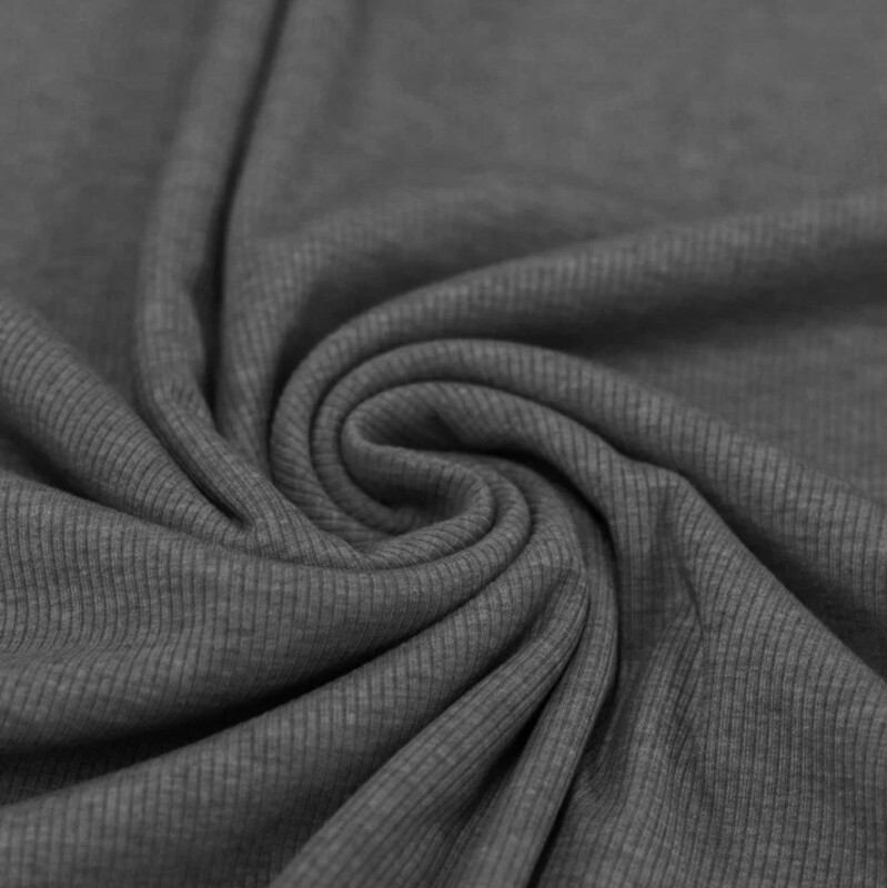 Rib Pullover - Anthrazit meliert 