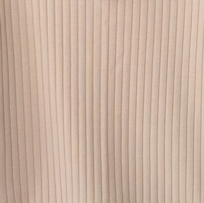 Breit-Rib Jersey Pullover mit Volant - Nude Beige 