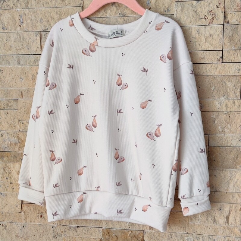 (Sofortkauf) Rib Jersey Pullover - Birnen Beige - Gr. 98/104
