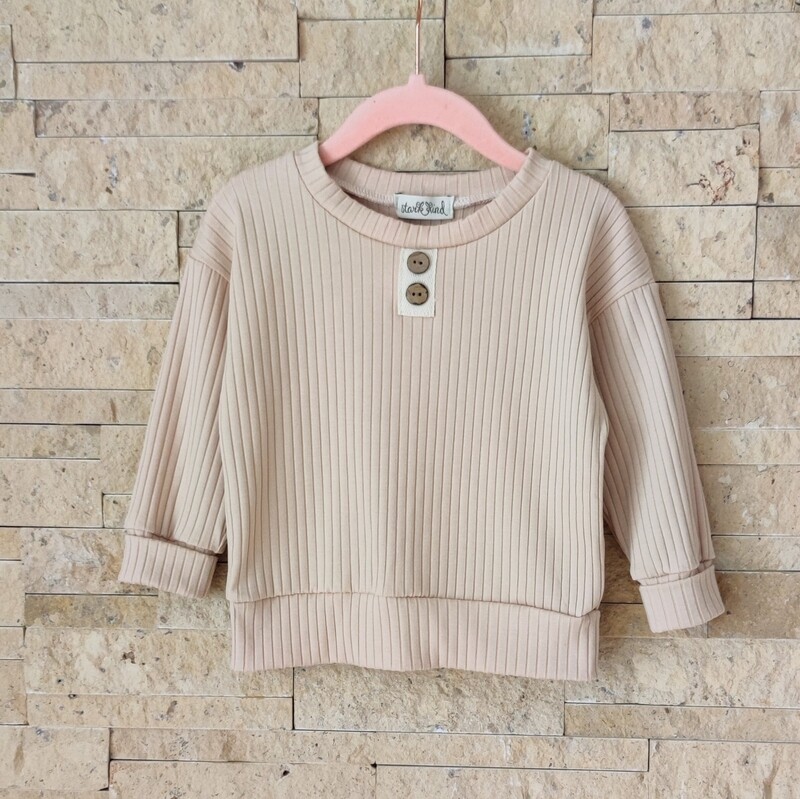 Breit-Rib Pullover - Nude Beige 