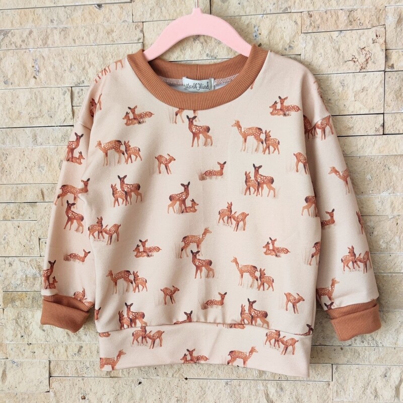 Pullover - French Terry Kleine Rehe 