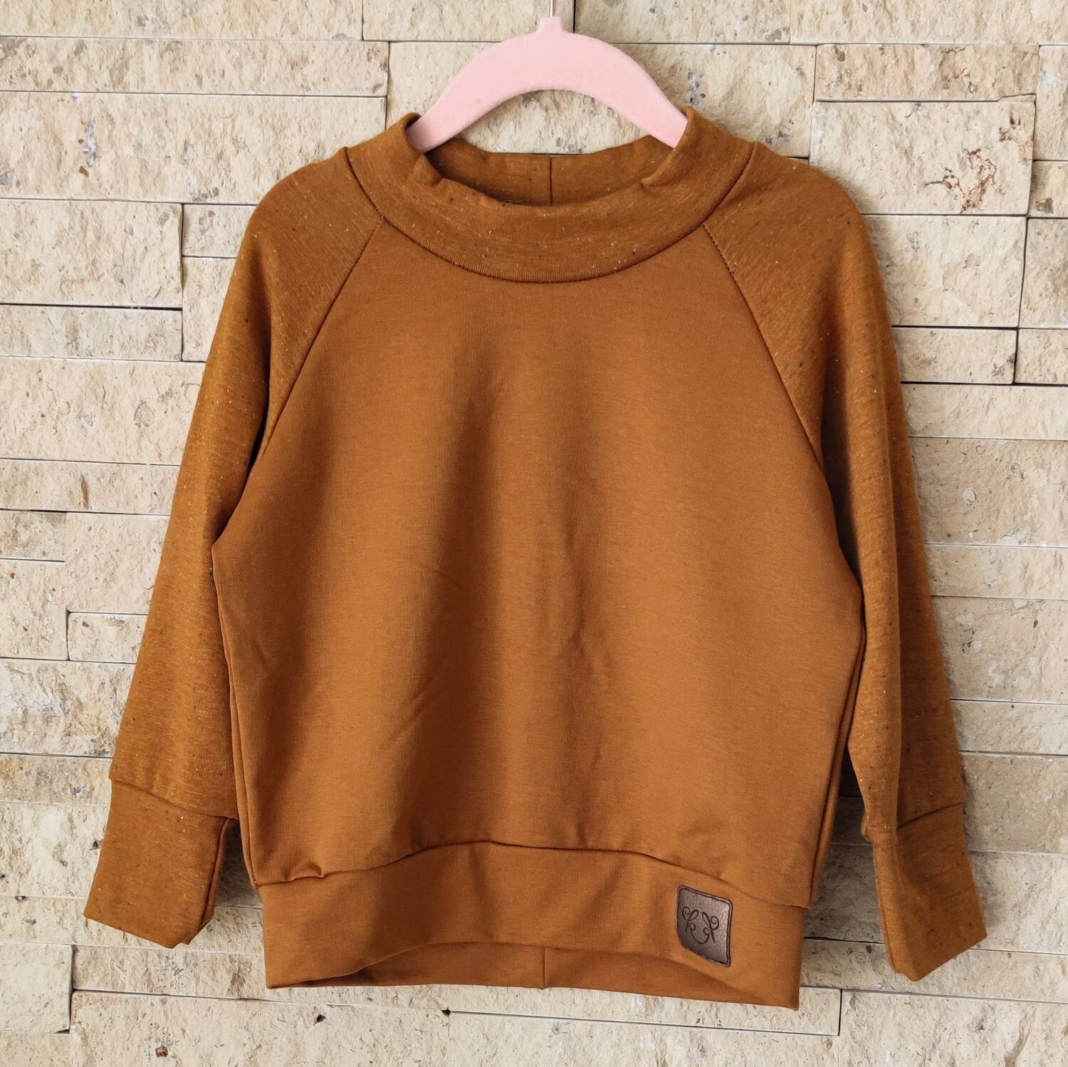 (Sofortkauf) Raglan Pullover - Ocker Konfetti - Gr. 86/92