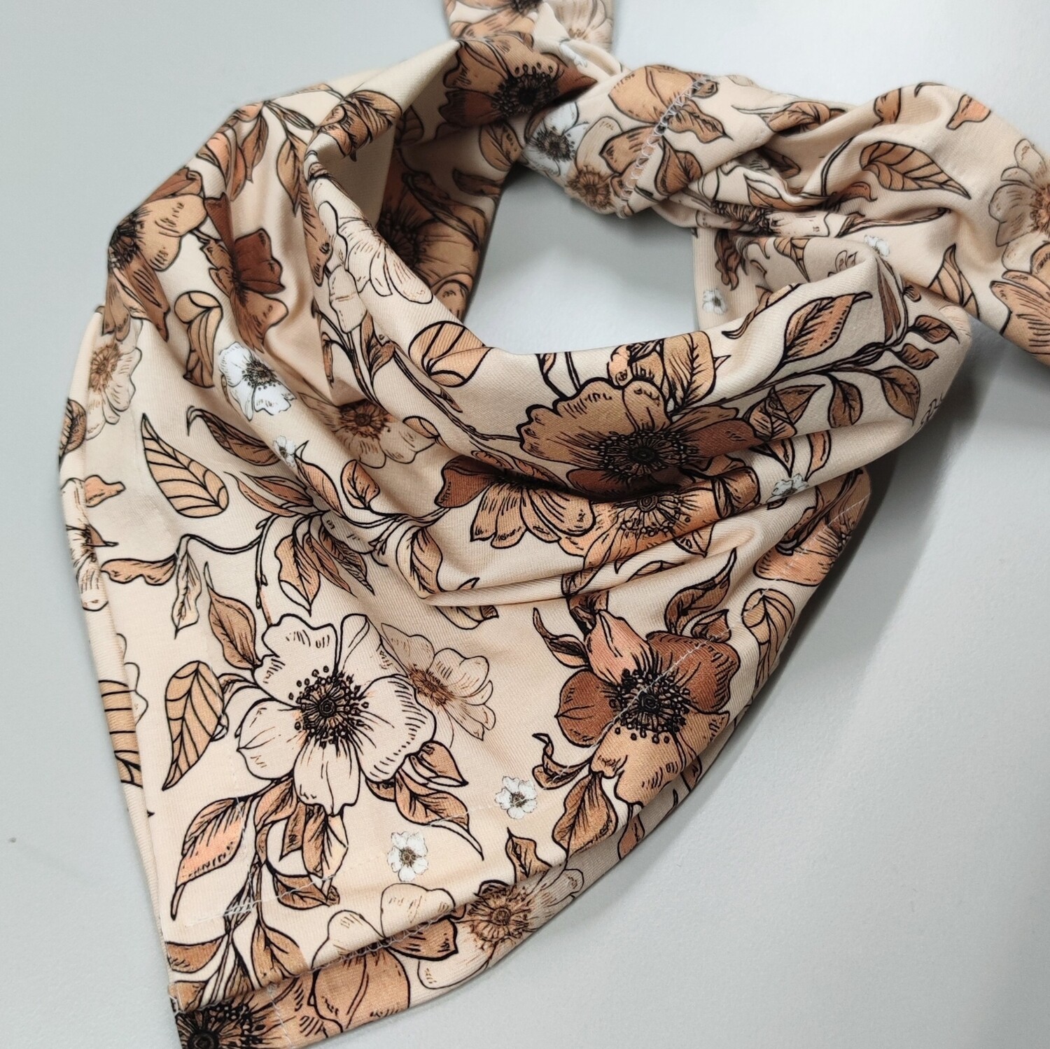 Dreiecks-Halstuch - Jersey - Retro Flowers - aus ca. 55x55 cm