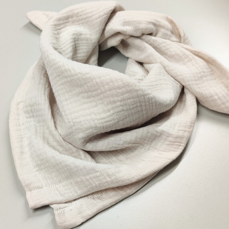 Halstuch - Musselin - Hellbeige - ca. 55x55 cm
