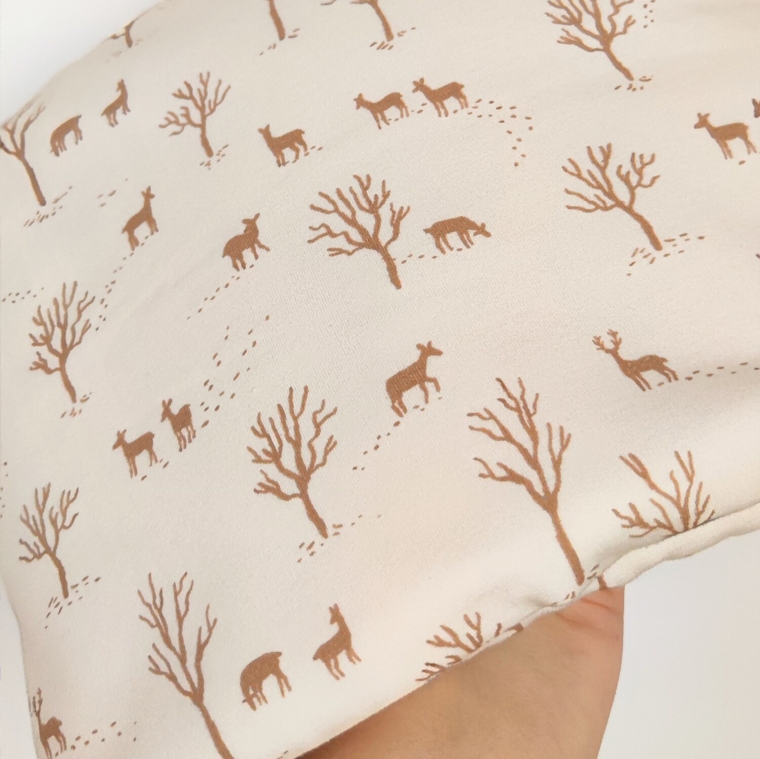 Oversized Langarm Romper - Soft Sweat Forest Life Beige 