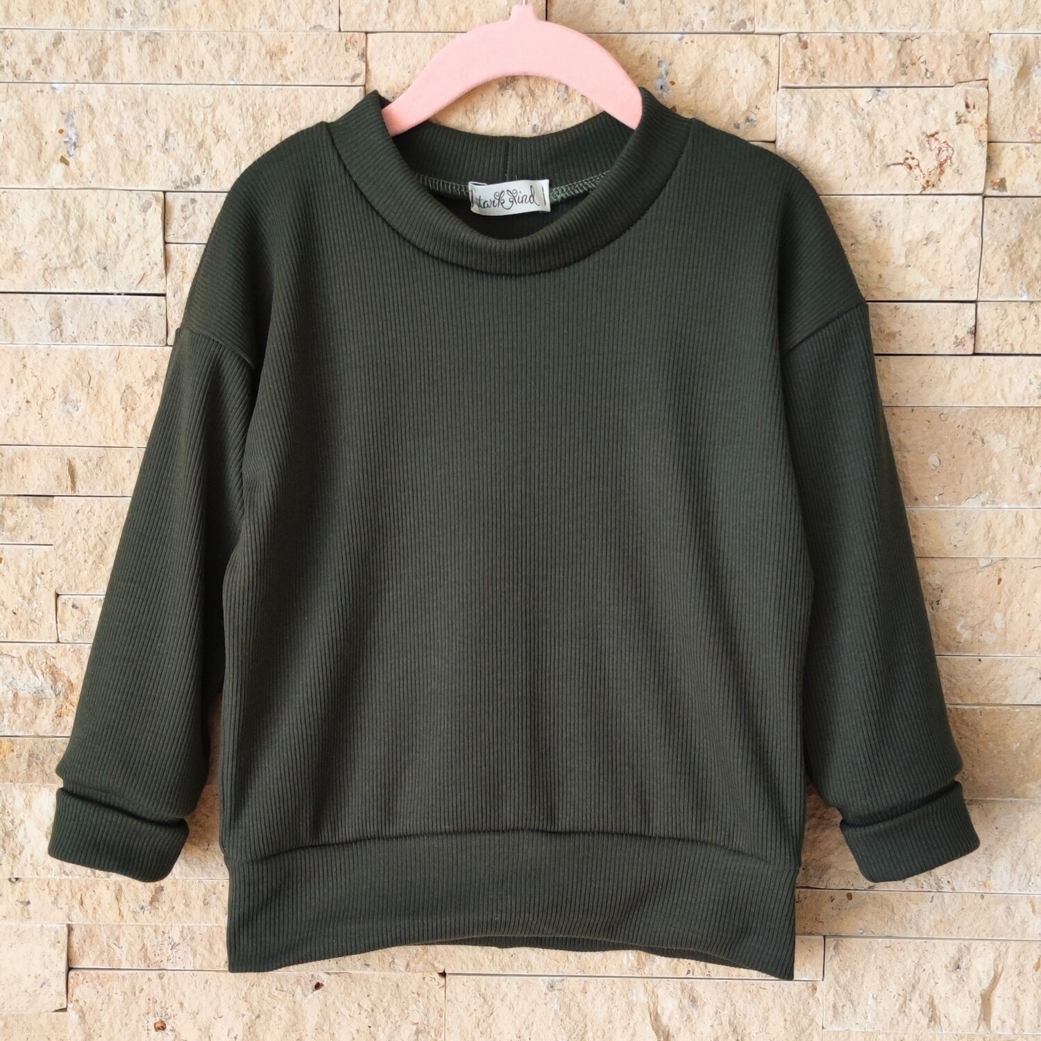 Rib Pullover - Dark Olive 