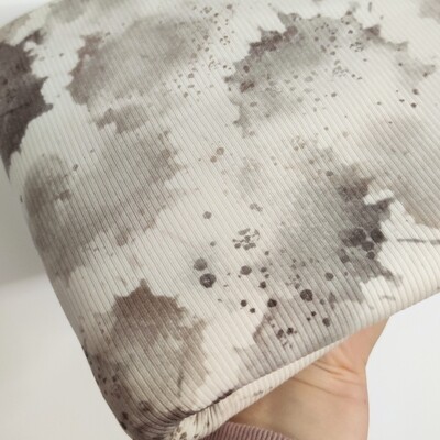 Rib Mütze - Splashes Taupe Rib Mütze - Splashes Taupe